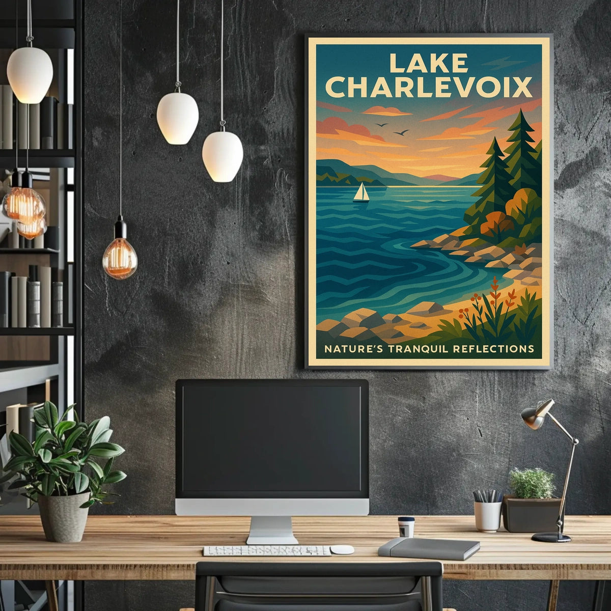 Lake Charlevoix NatureS Tranquil Poster