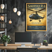 Sikorsky R-4 First Successful Mass-Produced Helicopter Poster