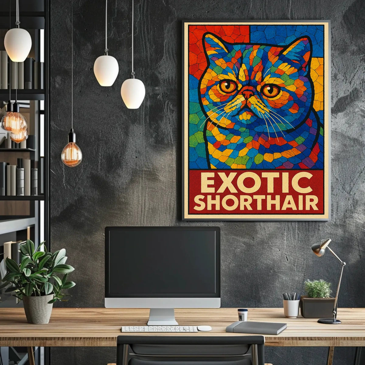 Exotic Shorthair Cat Art Poster