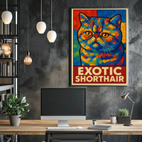 Exotic Shorthair Cat Art Poster