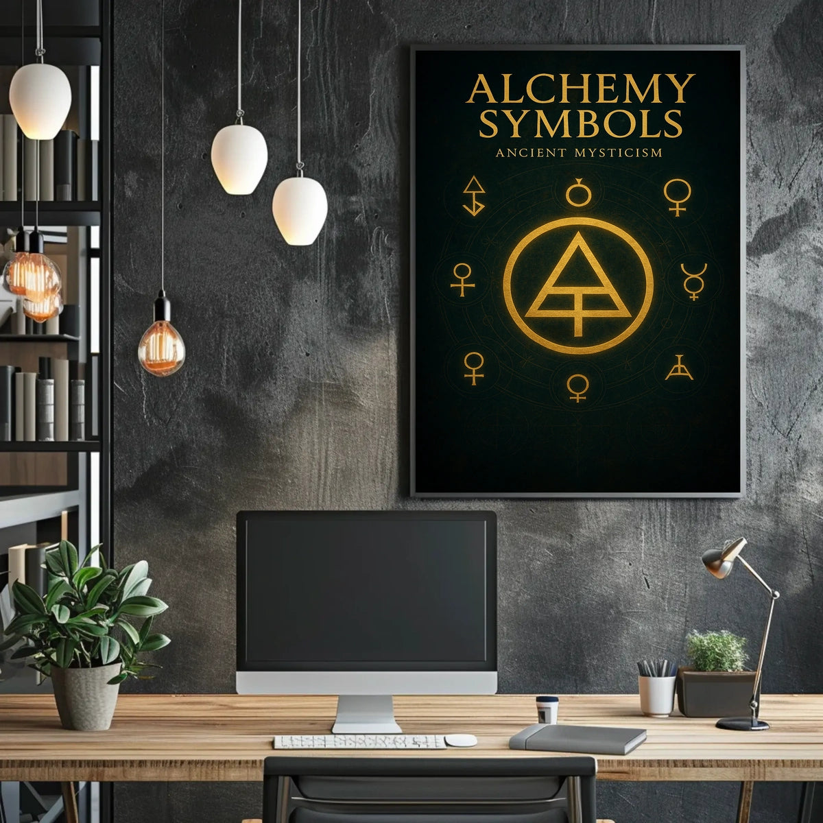 Alchemy Symbols Ancient Mysticism Poster