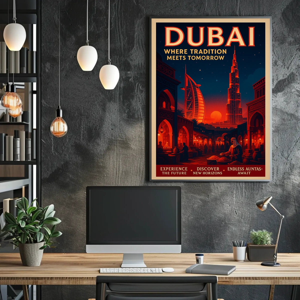 Dubai Poster Where Tradition Meets Tomorrow Home Wall Art