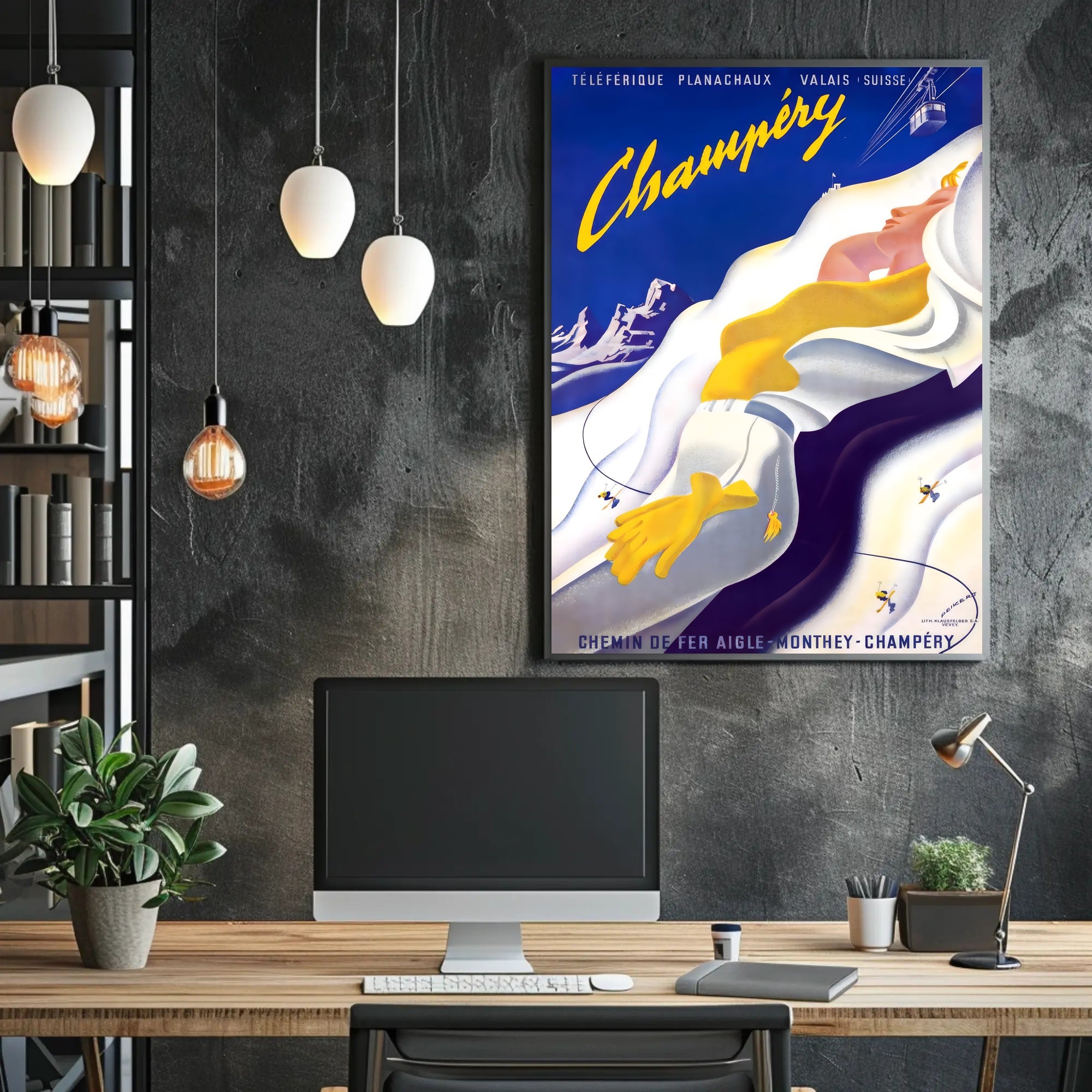 Champéry Adventure Vintage Travel Art Poster PosterGoat