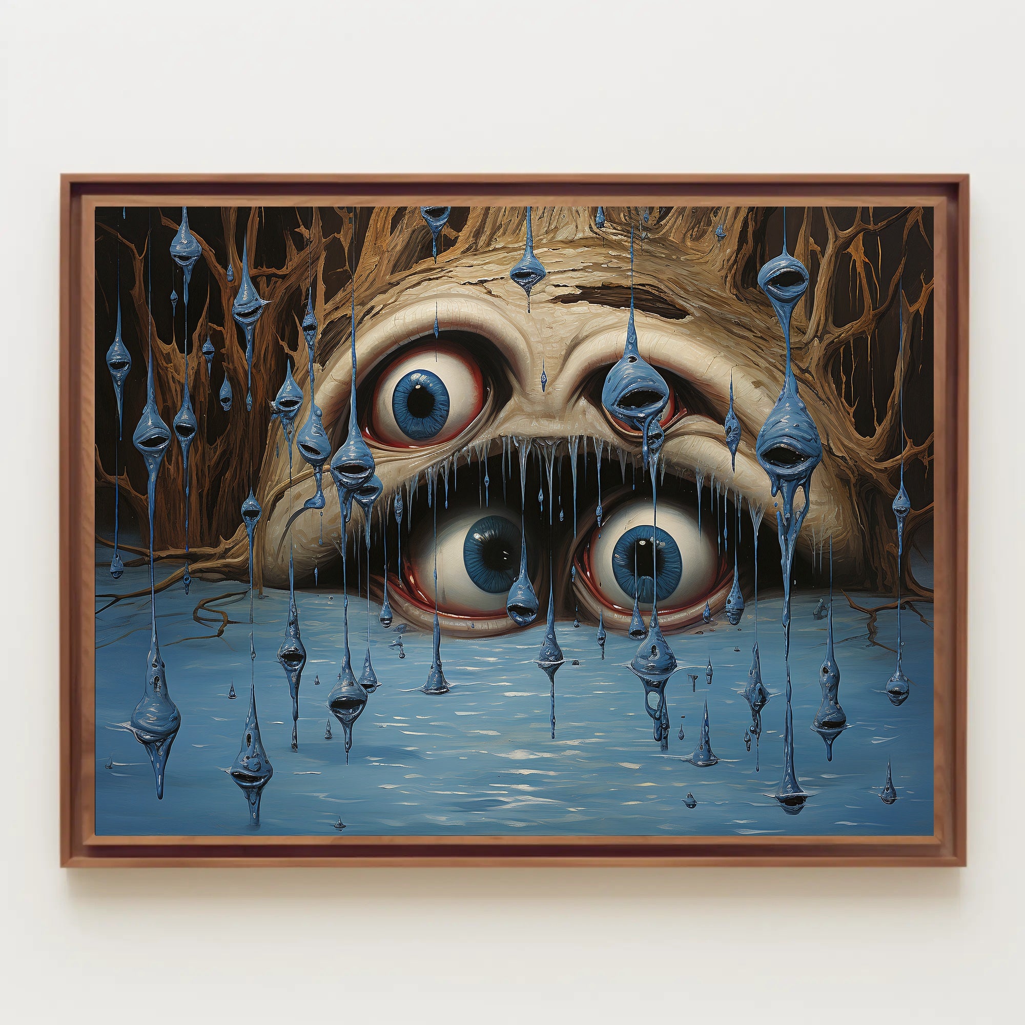 Surreal Face with Eyes Fantasy or Mythology Poster
