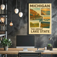 Michigan The Great Lake State Poster