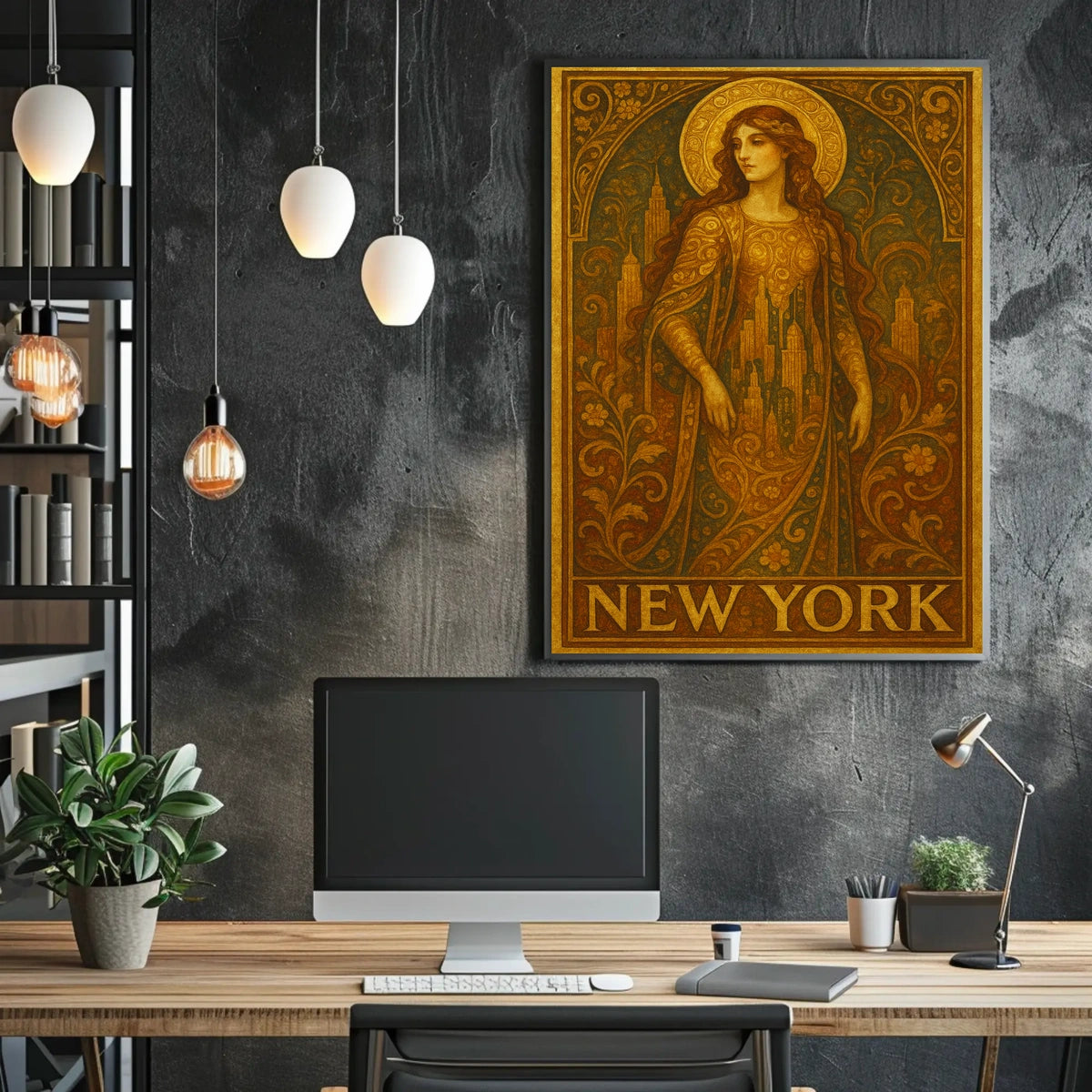 Art Nouveau New York Poster