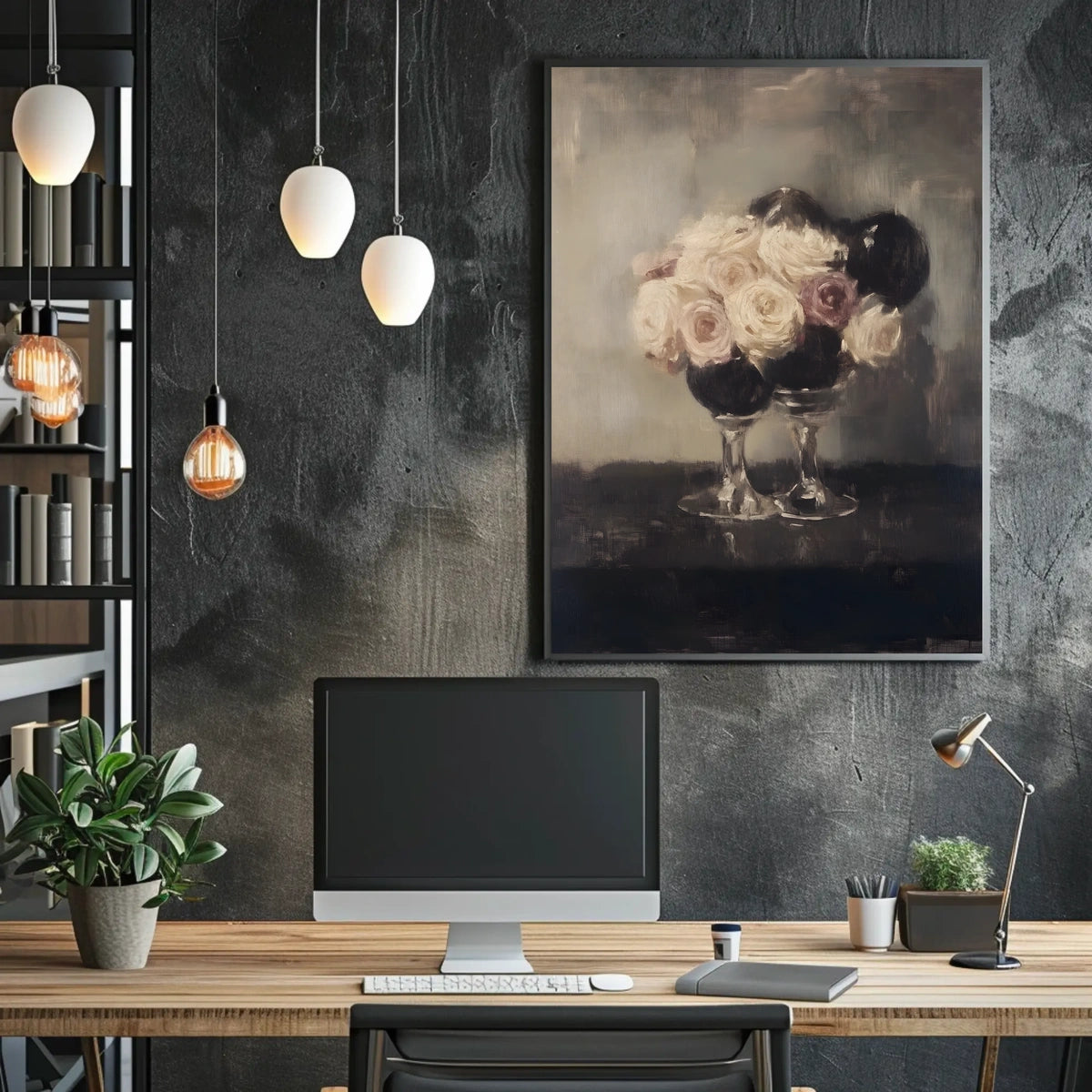 Elegant Floral Still Life Poster