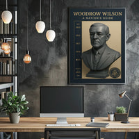 Woodrow Wilson Bust Vintage Historical or Presidential Poster