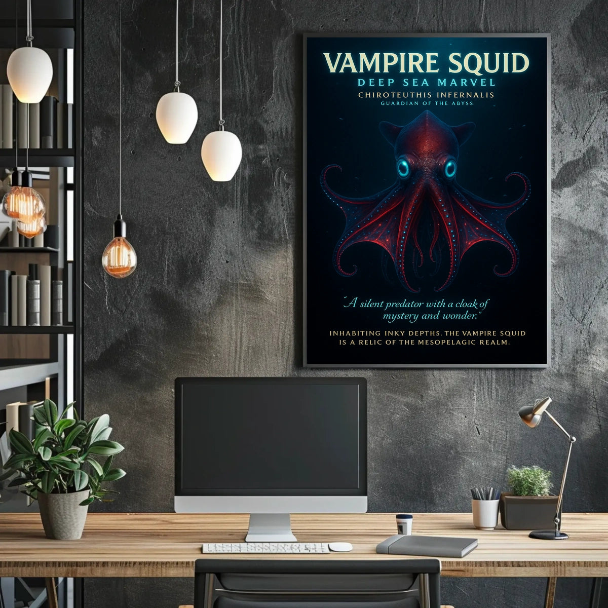 Vampire Squid Deep Sea Marvel Poster