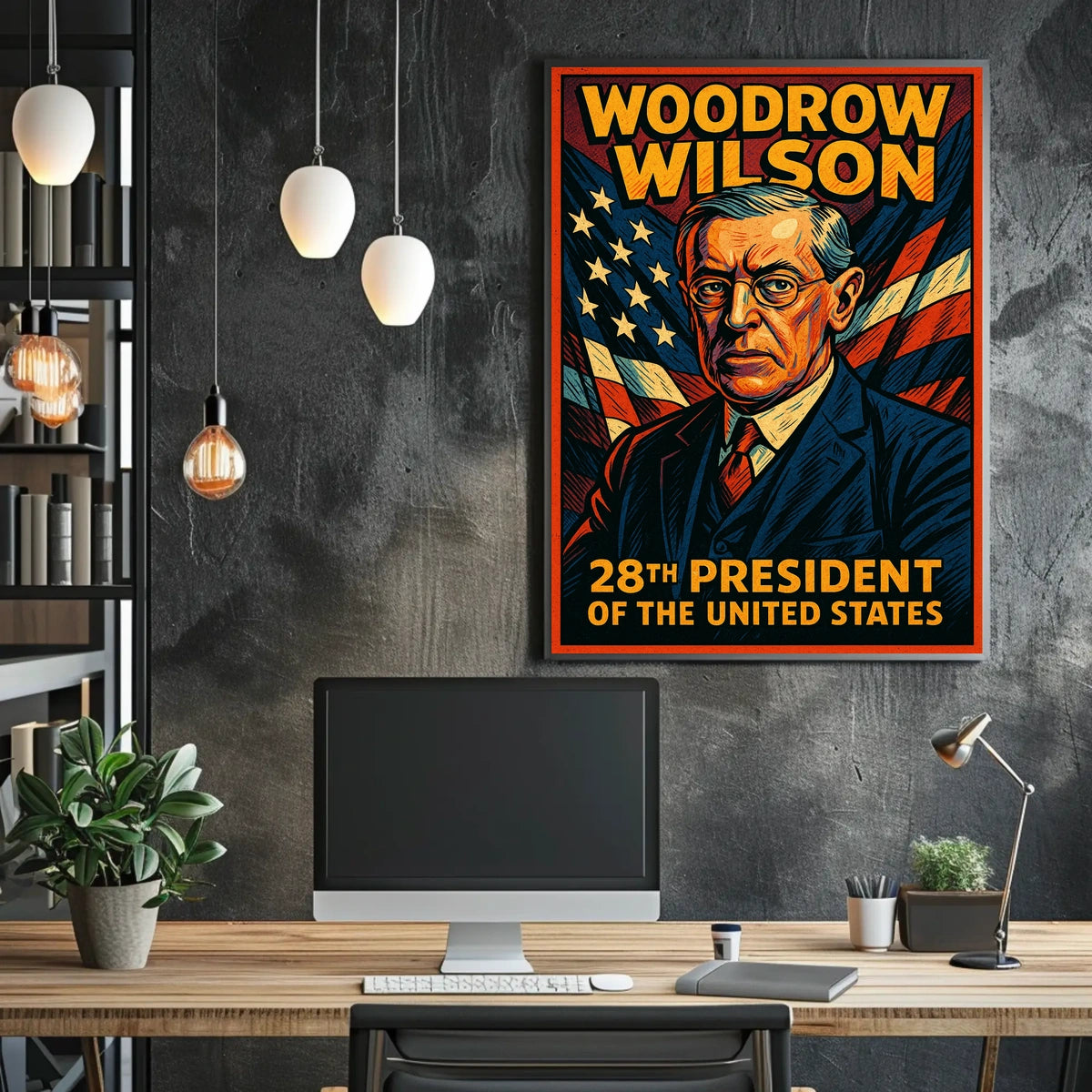 Woodrow Wilson 28th President Poster Scenic Wall Art