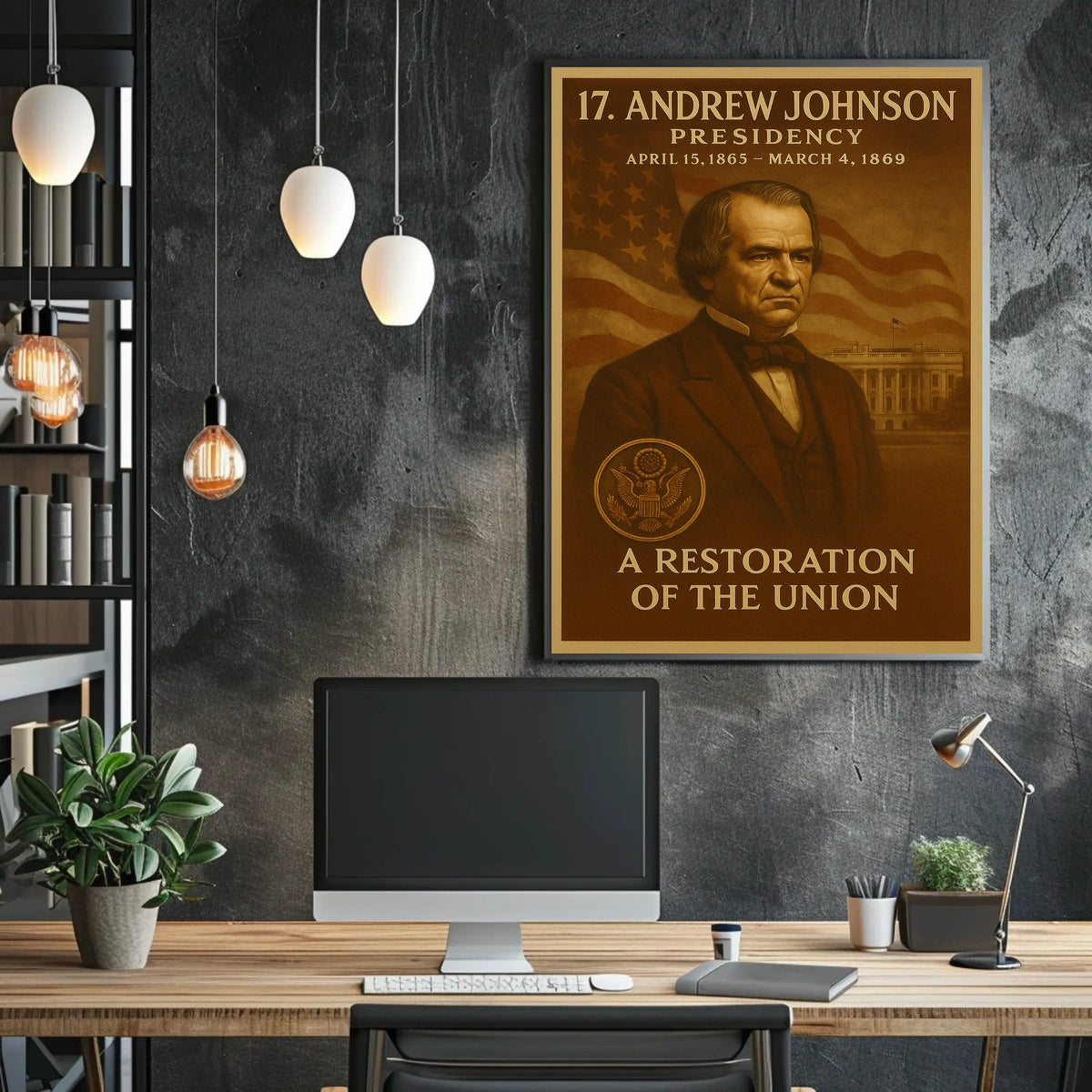 Andrew Johnson Historic Legacy Presidential Poster