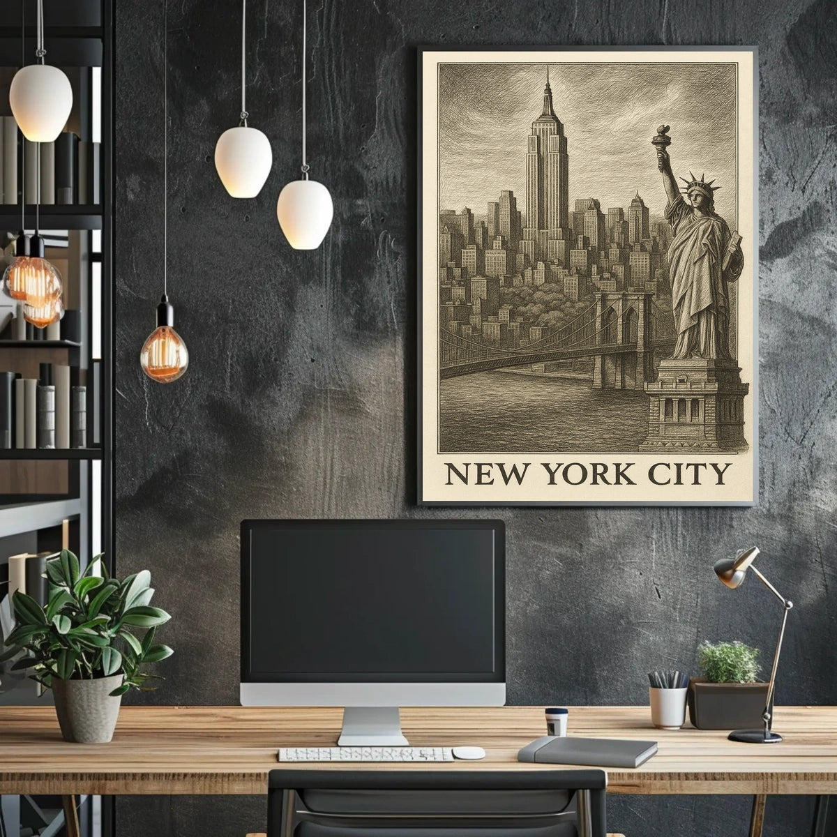 Iconic Landmarks of New York City Poster