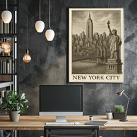 Iconic Landmarks of New York City Poster
