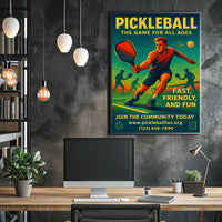 Pickleball The Game for All Ages Poster