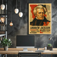Andrew Jackson 7th President of the United States Layered paper Collage Poster