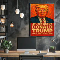 Donald Trump Visionary Orange Expressionism Patriot Poster