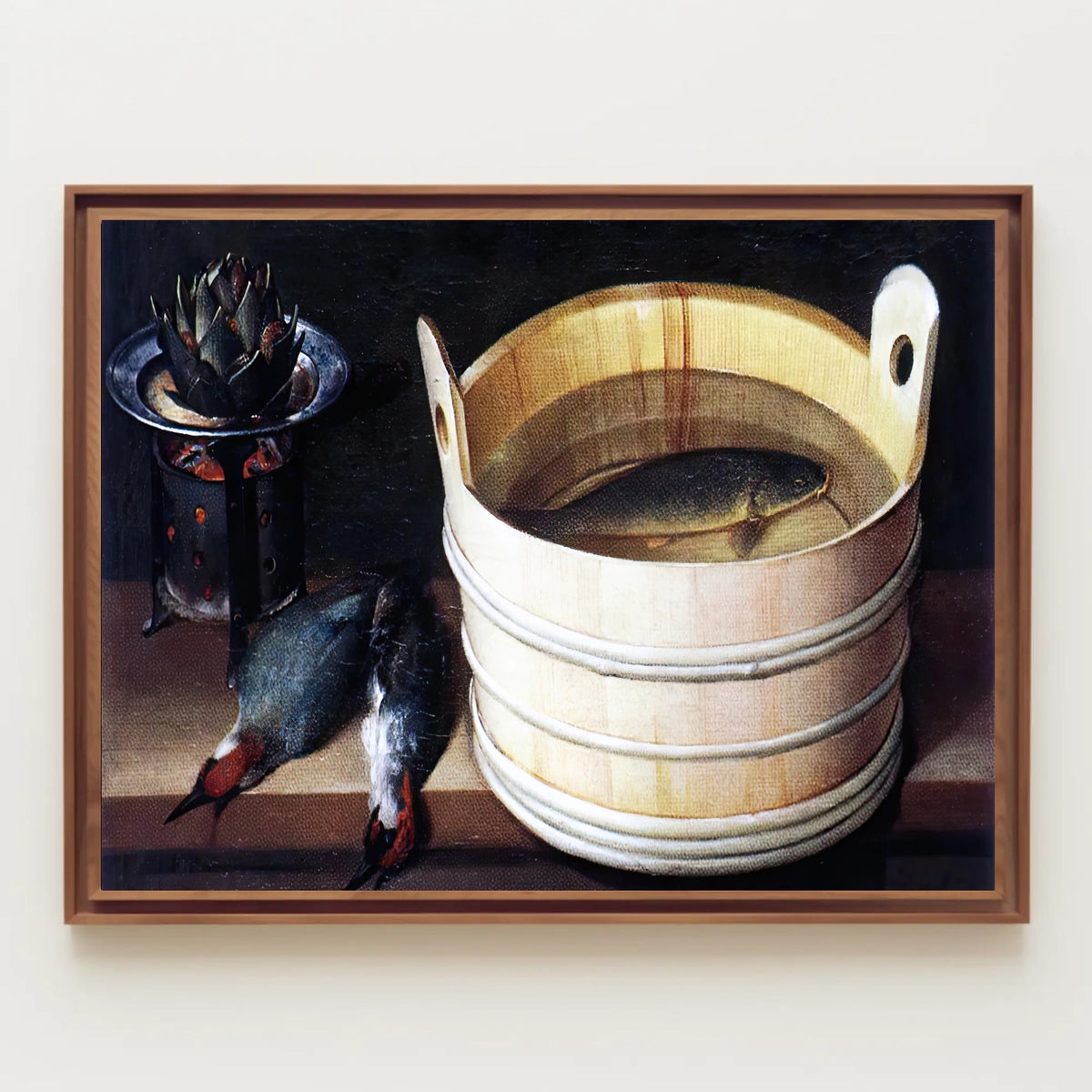 Still Life with Fish and Birds Artistic Poster