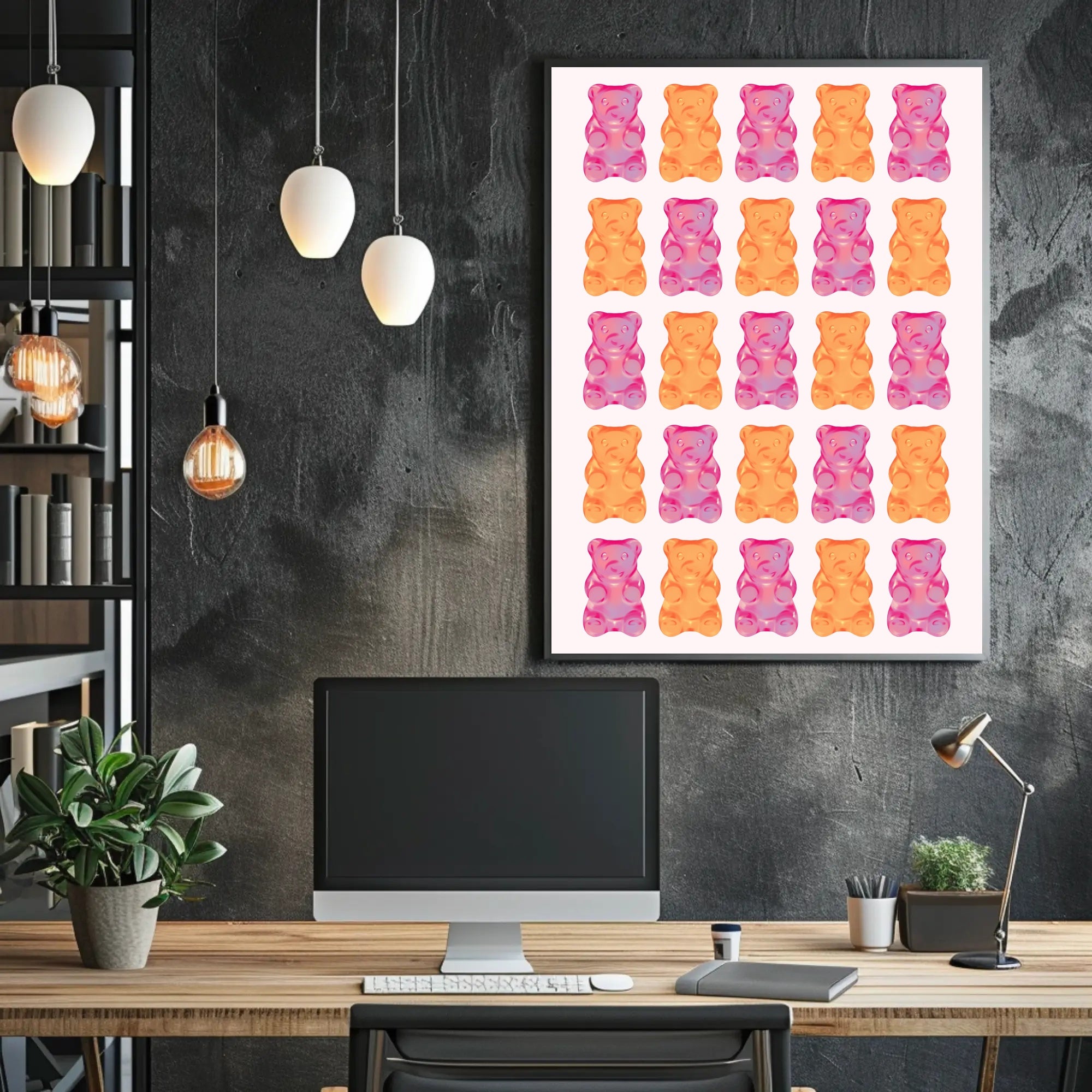 Gummy Bears Modern Design Poster PosterGoat