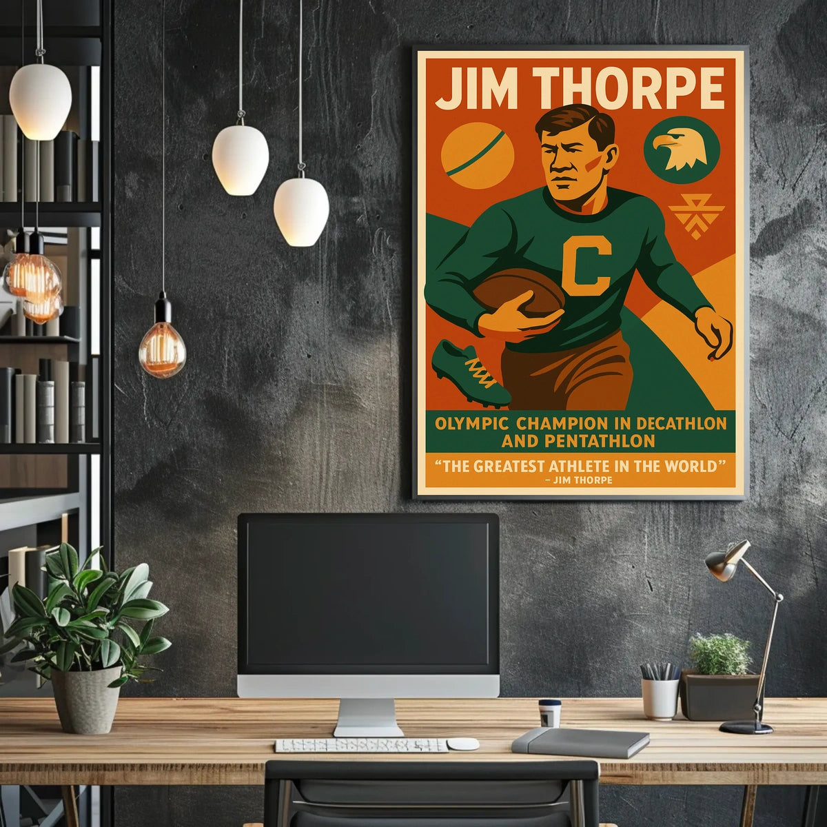 Celebrating Jim Thorpe Greatest Athlete Poster