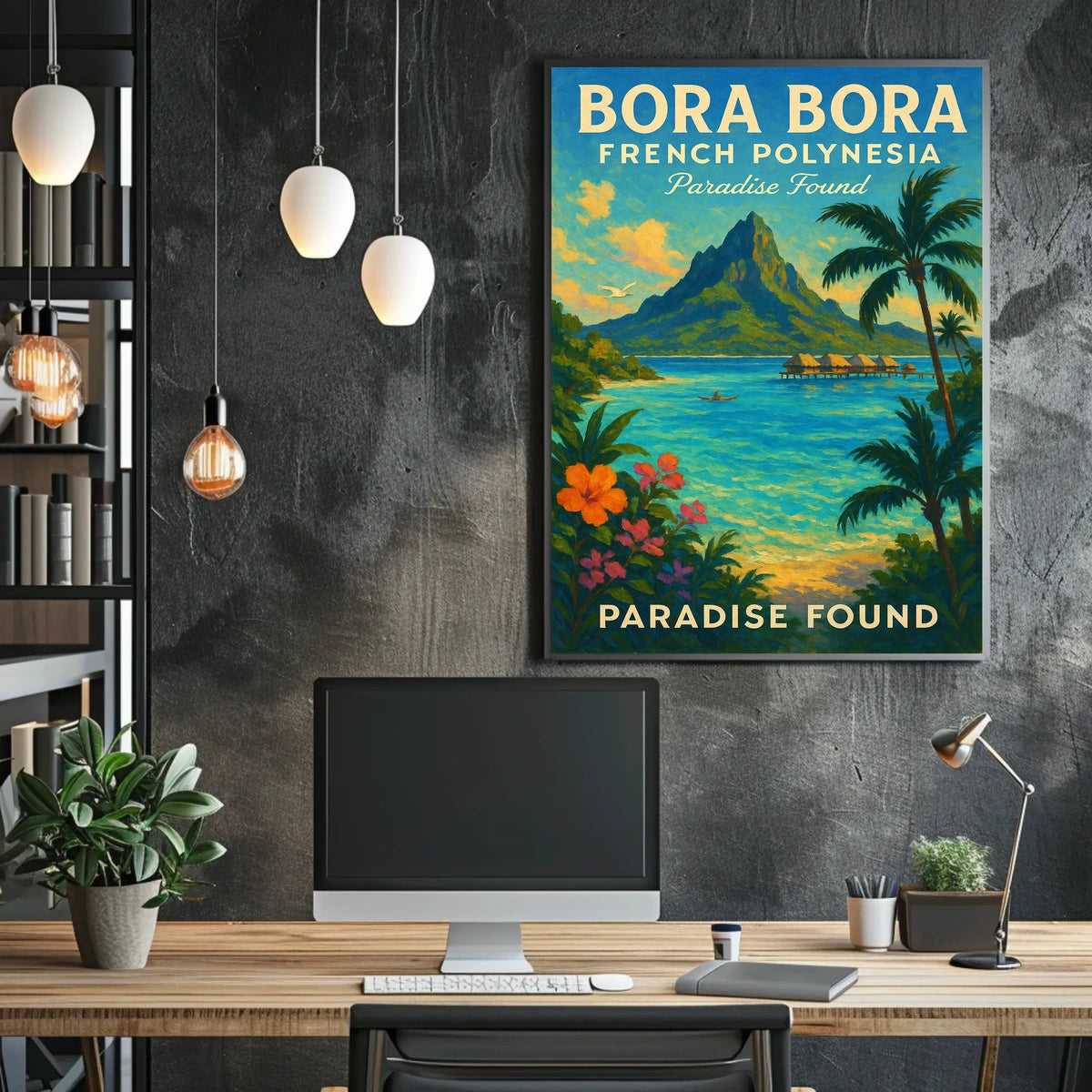 Bora Bora Paradise Found Vibrant Poster Travel Enthusiasts