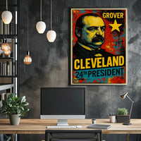 Grover Cleveland 24th President of the United States Graffiti Pop Art Poster