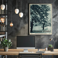 Serene Snowy Landscape Vintage Travel Poster PosterGoat