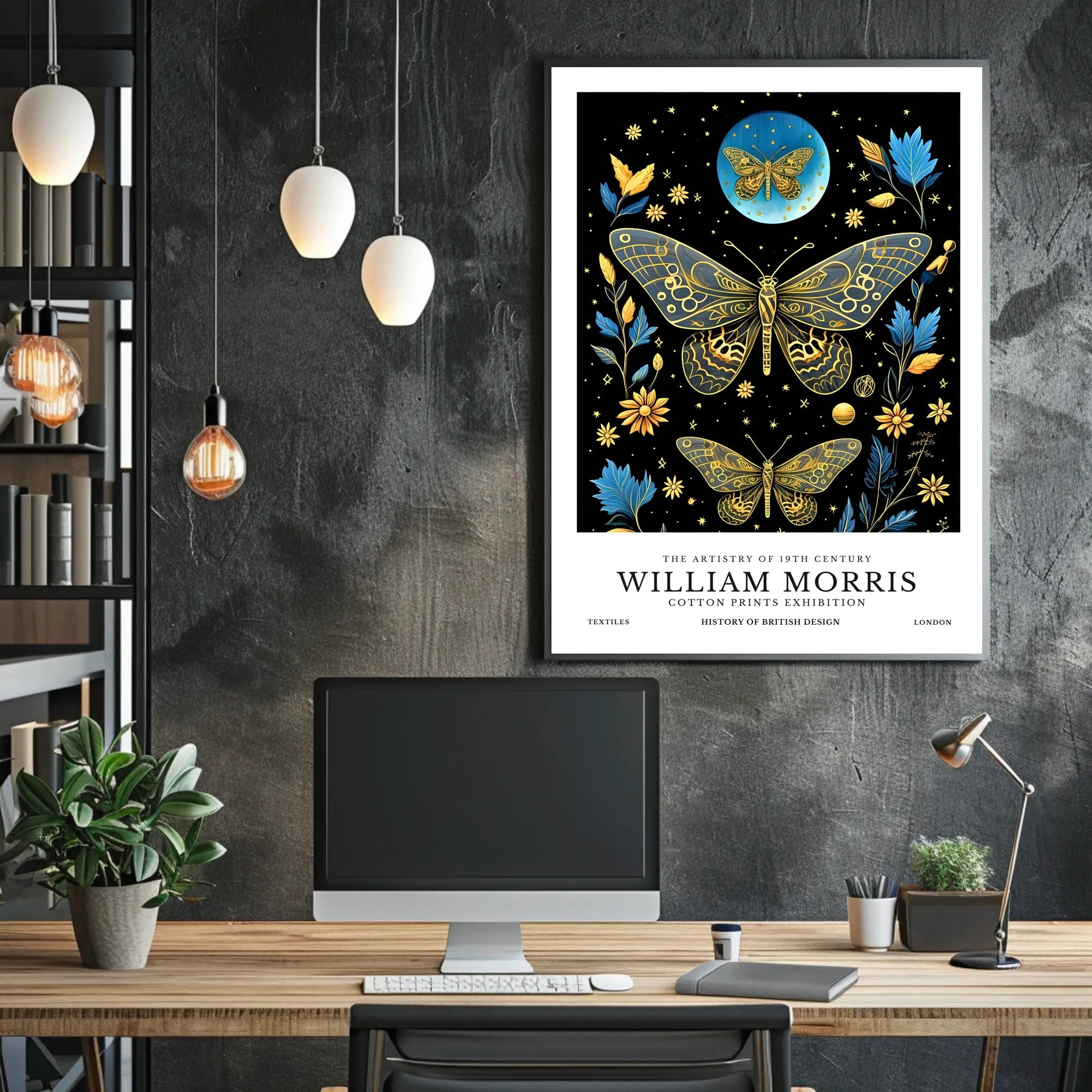 William Morris Cotton Prints Exhibition Poster