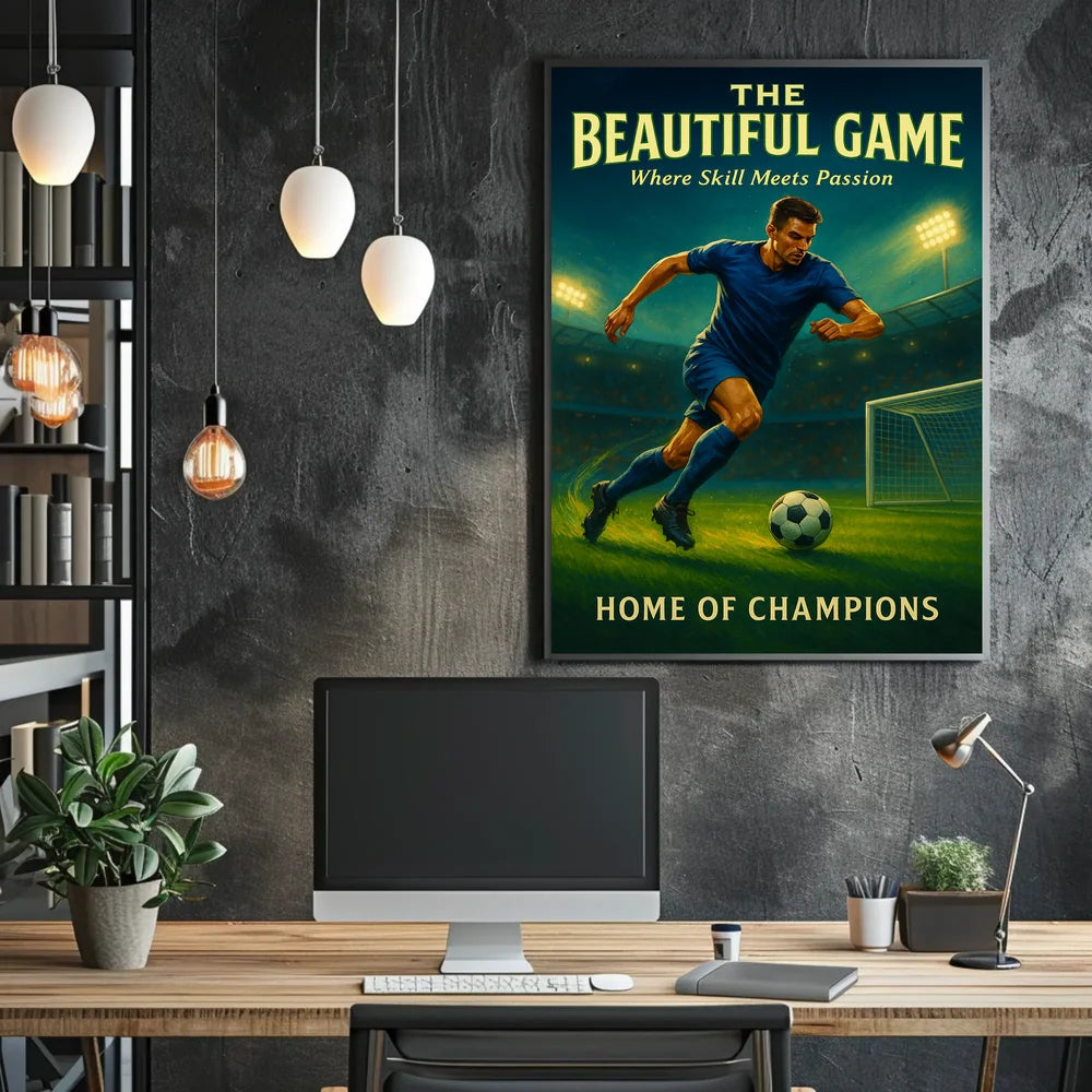 Soccer Stadium Action: Sports Poster PosterGoat
