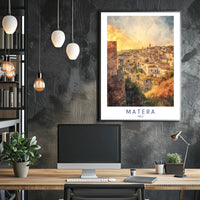 Matera at Sunset Poster PosterGoat