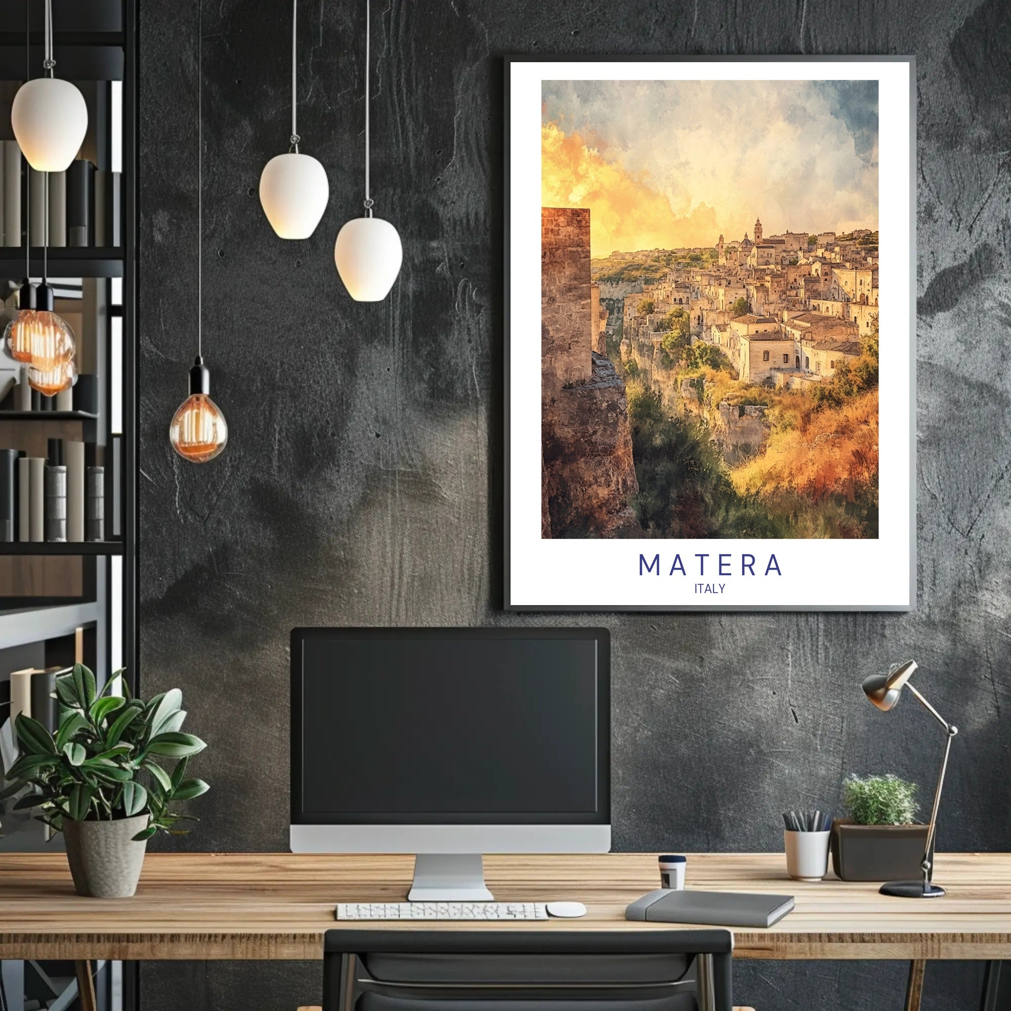 Matera at Sunset Poster PosterGoat