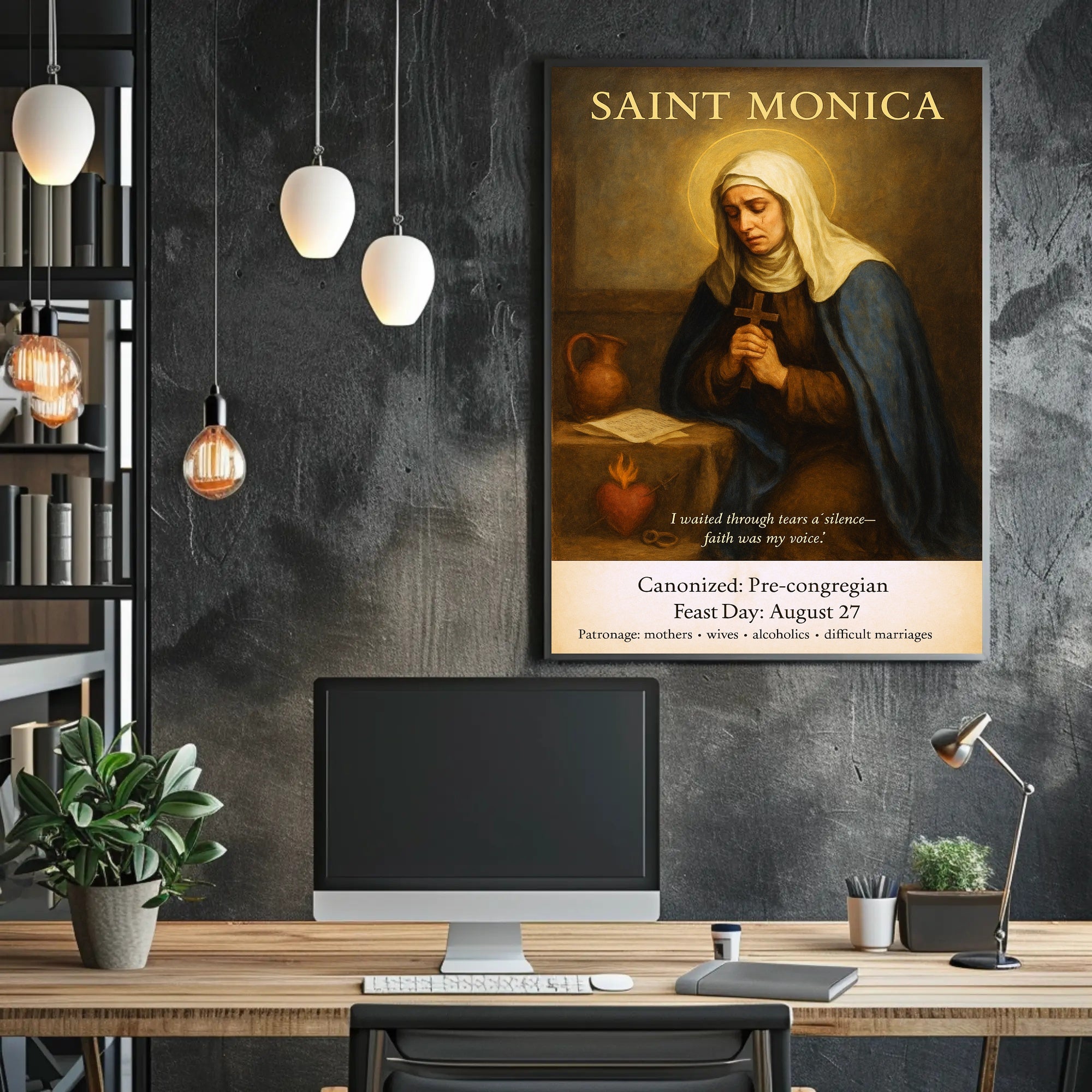 Saint Monica  Patron of Mothers and Wives Poster PosterGoat