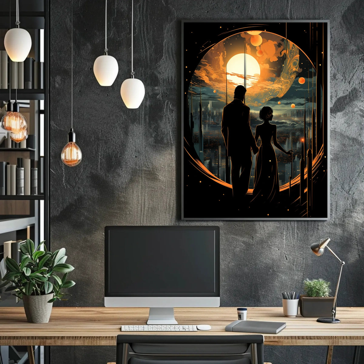 Celestial Cityscape Poster