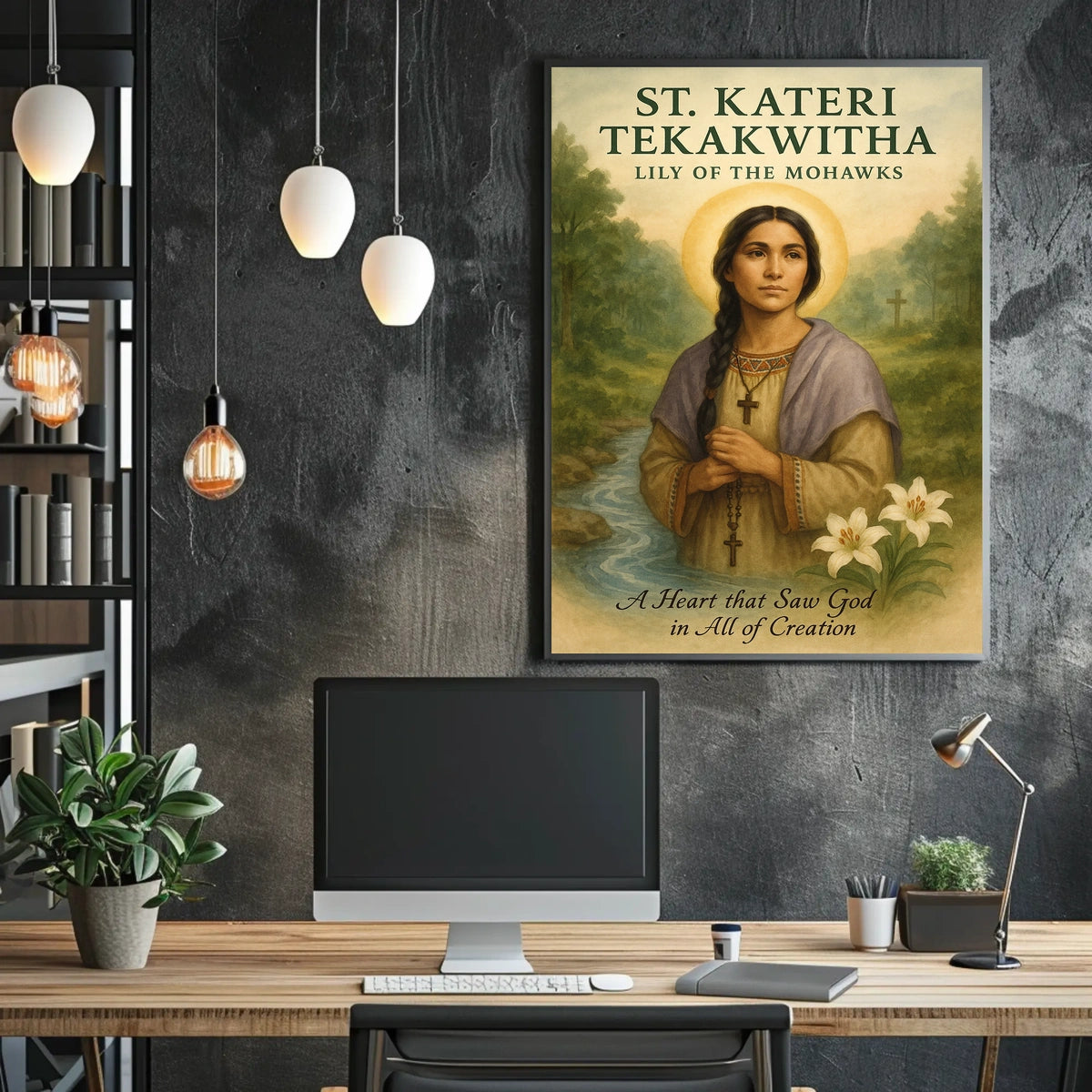 St. Kateri Tekakwitha Lily Of The Poster