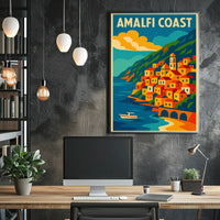Amalfi Coast Travel Poster Museum Quality Art Print