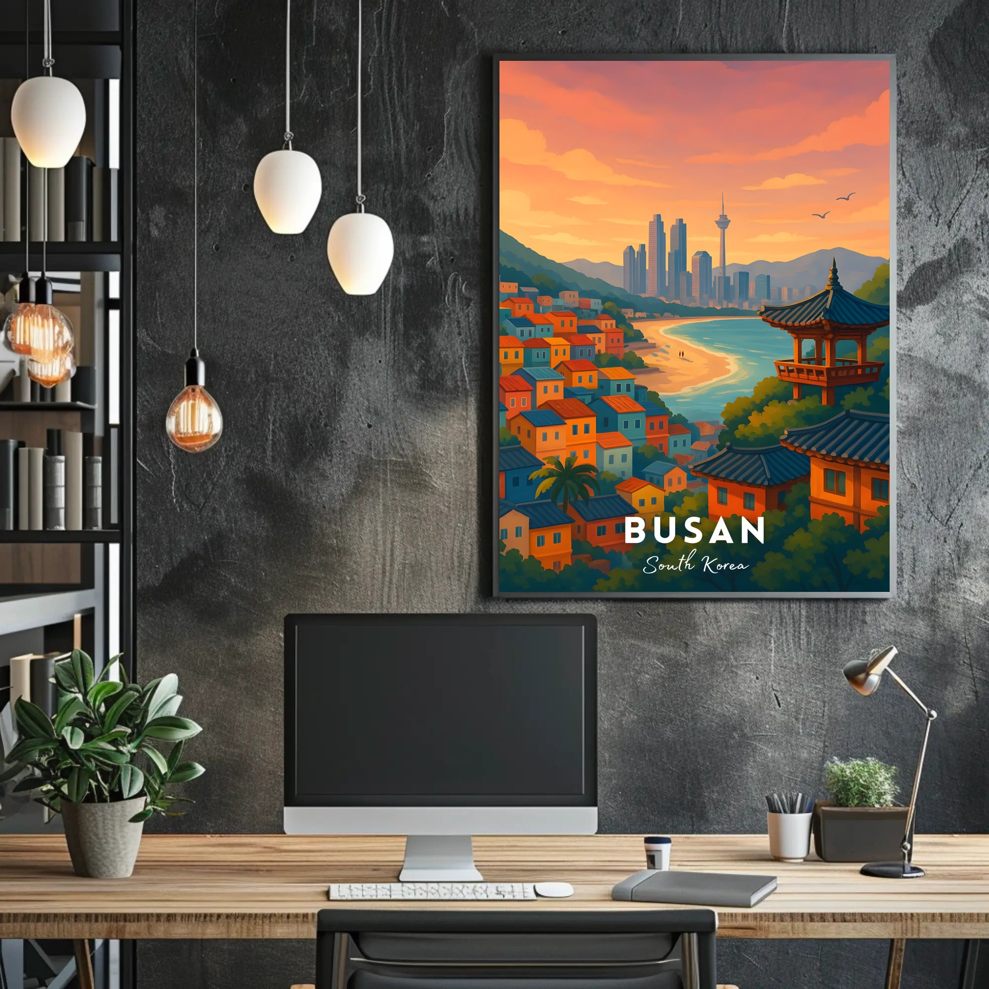 Busan Scenic View Travel Poster