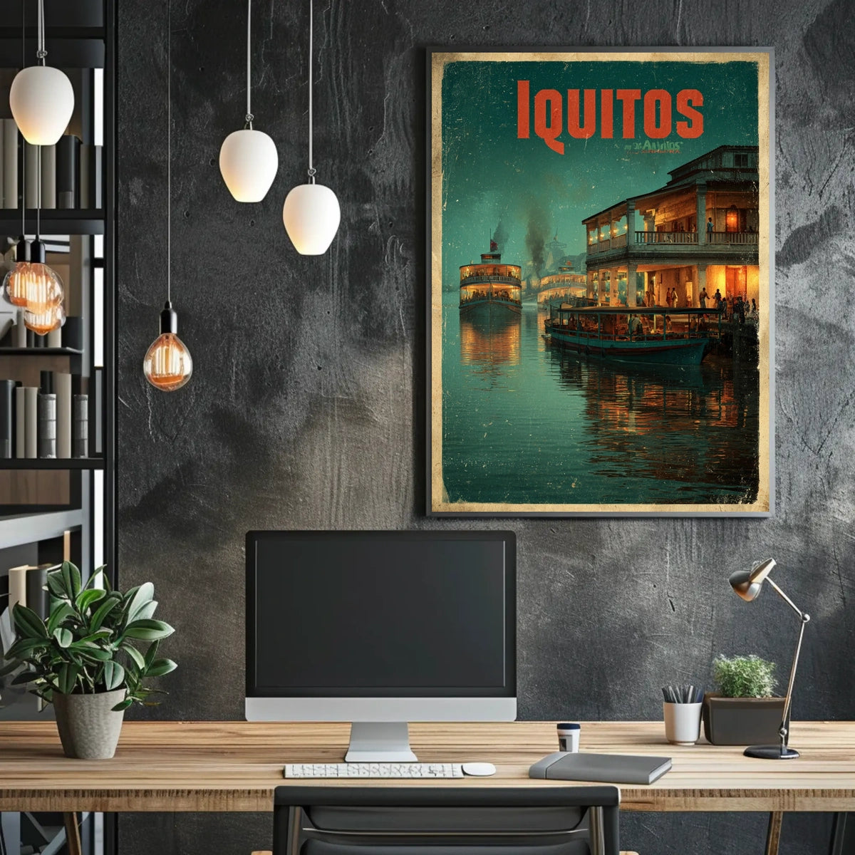 Iquitos A Glimpse of River Life Poster