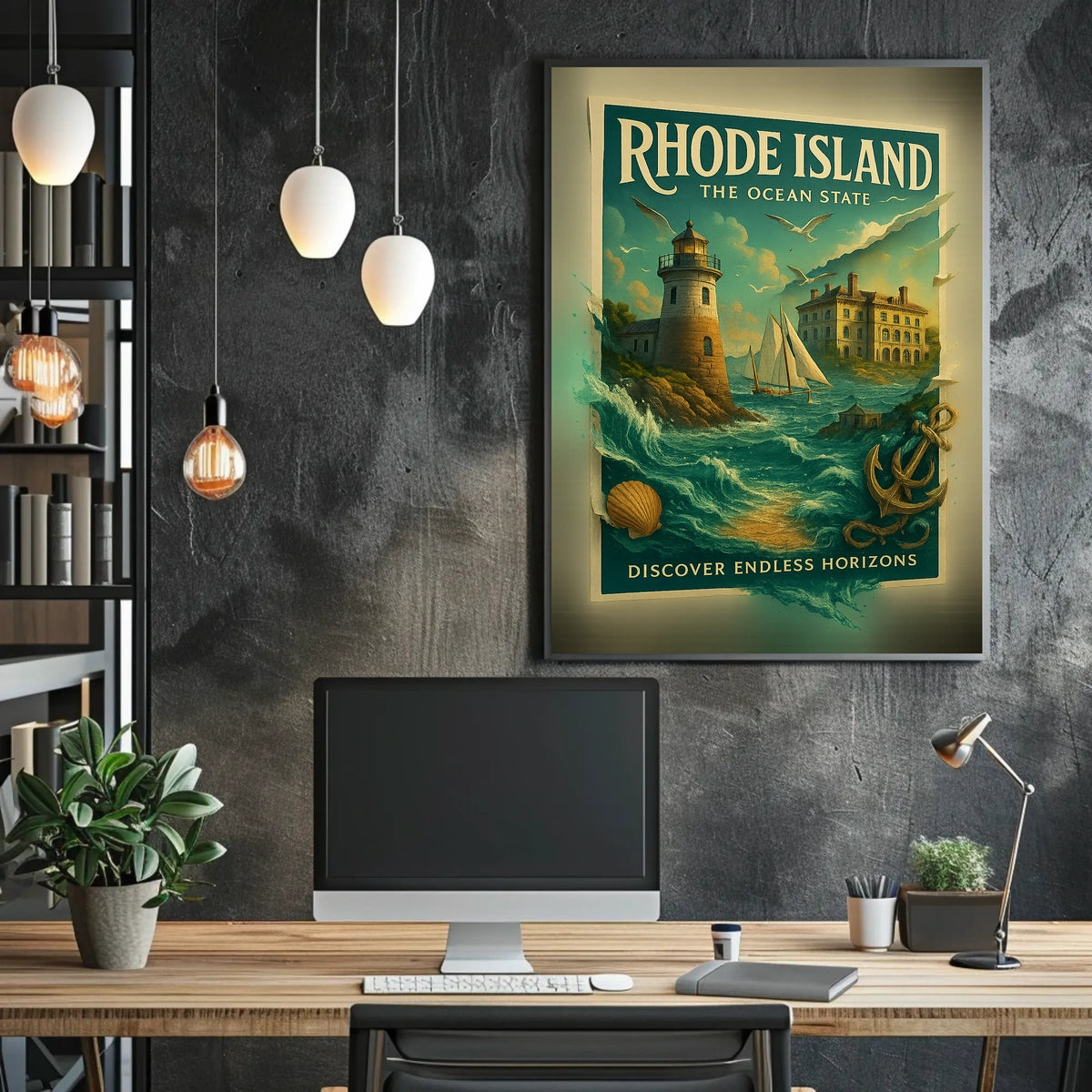 Rhode Island The Ocean State Poster
