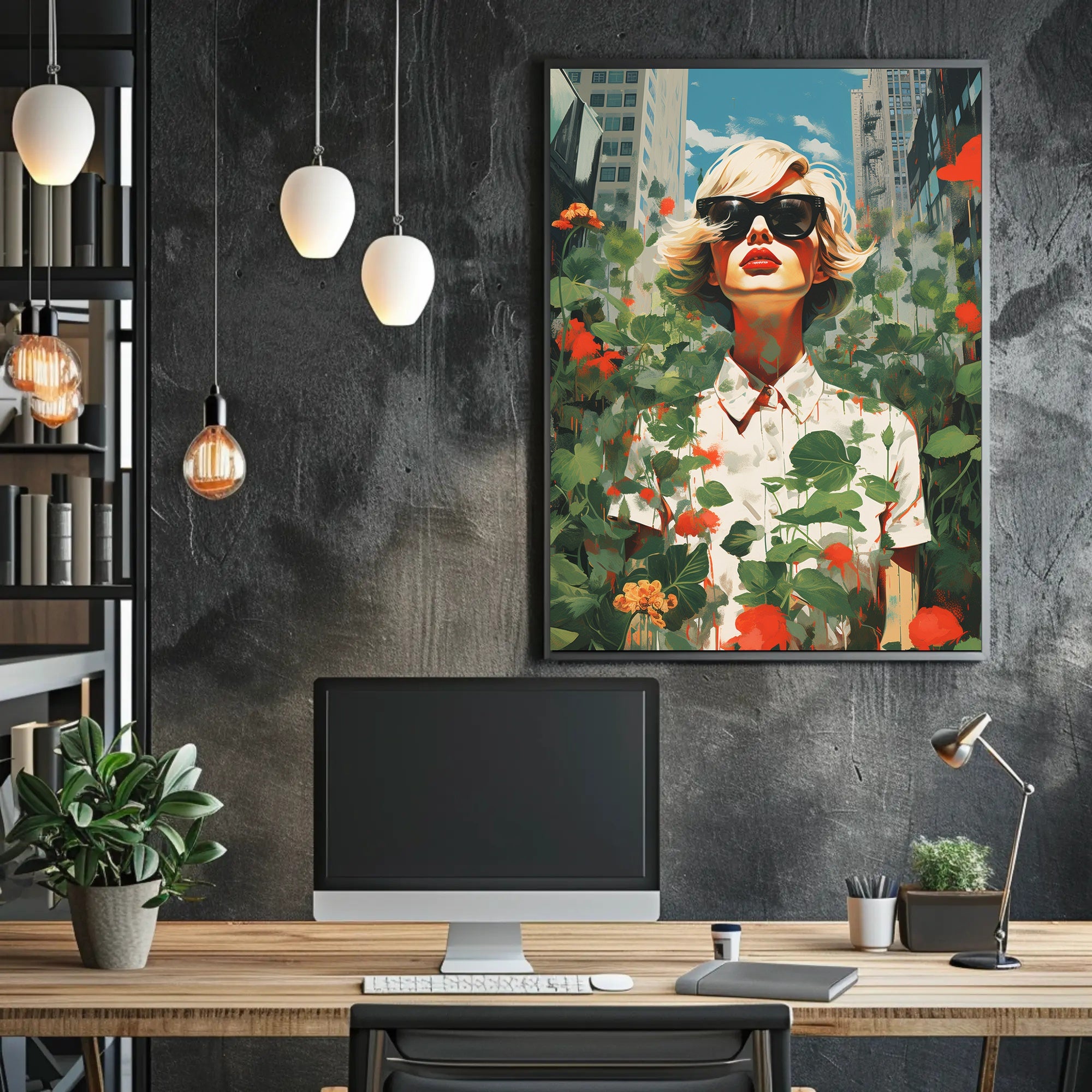 Urban Nature Fusion Vibrant Artistry Abstract, Artistic, or Pop Culture Poster