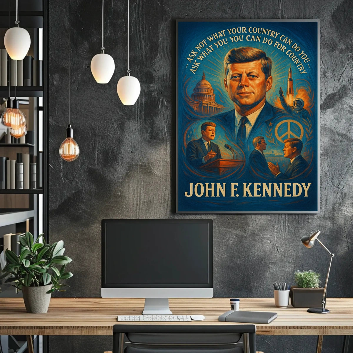 1960s Leadership Visionary Poster: Space and Governance