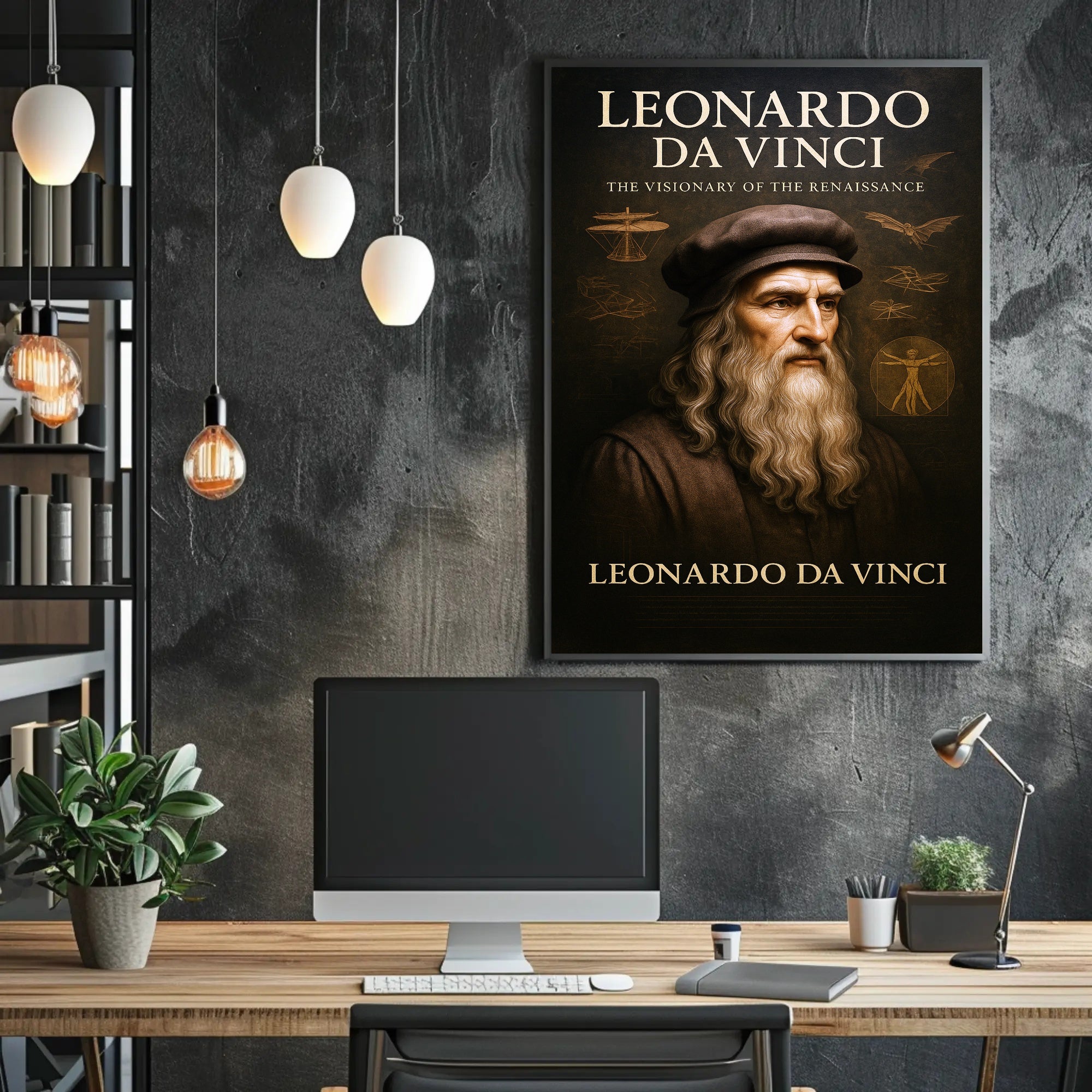 Leonardo da Vinci The Visionary of the Renaissance Poster PosterGoat