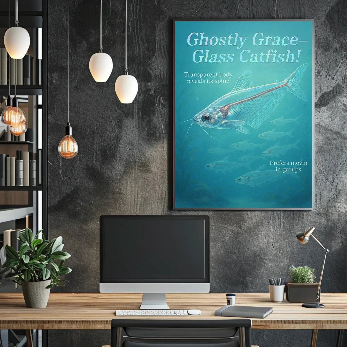 Ghostly Grace Glass Catfish Poster