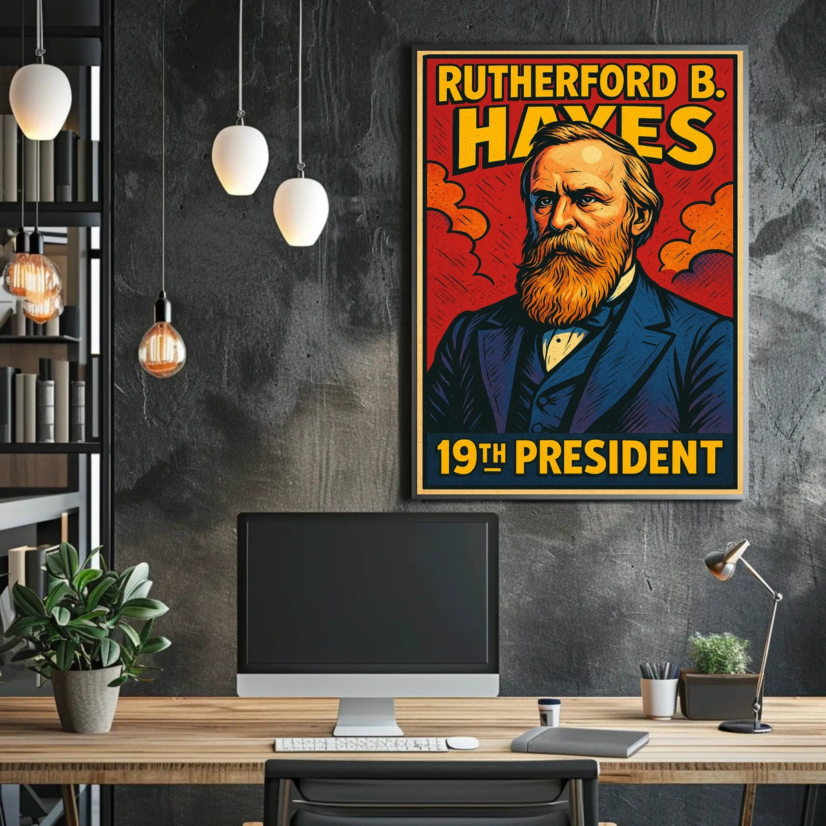 Rutherford B Hayes 19th President Poster Wall Art Decor