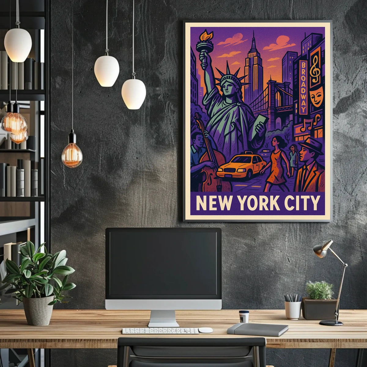 New York City Poster Vibrant Urban Art For Home Decor