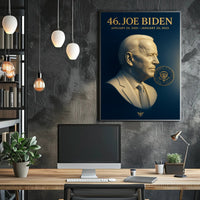 Joe Biden 3d bust 46th President Poster PosterGoat