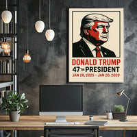 Trump 47th President Patriotic Wall Art Poster