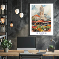 Ho Chi Minh Market Scene Poster PosterGoat