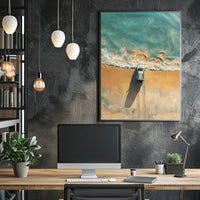 Raven's Solitude: Mystical Cliffside Art Poster PosterGoat