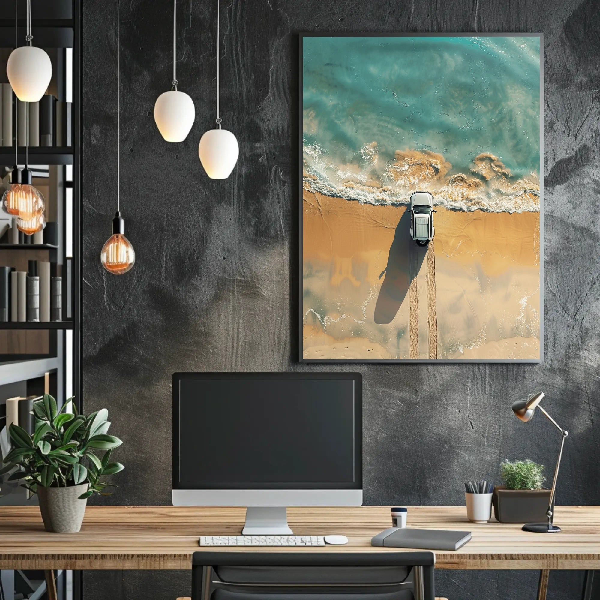 Raven's Solitude: Mystical Cliffside Art Poster PosterGoat