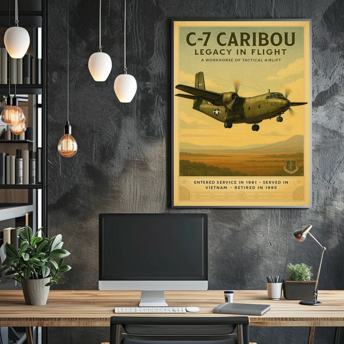 C-7 Caribou Legacy in Flight Poster