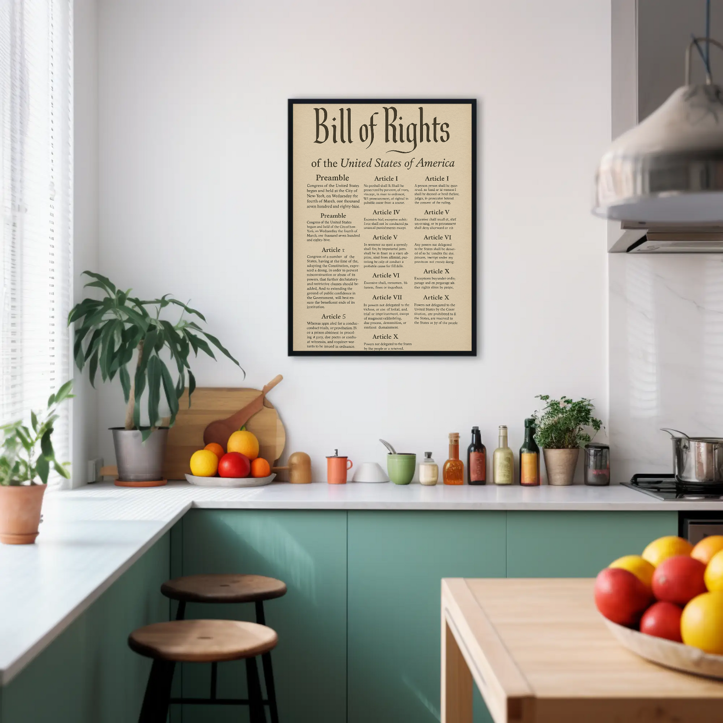 Bill Of Rights United States Poster